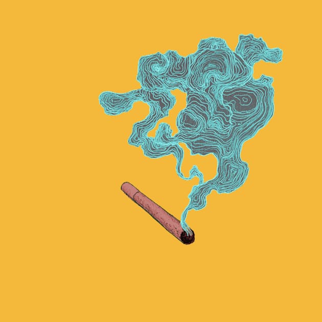 Smoke (Blue & Red) by Nathan Watkins Design