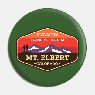 Mount Elbert Colorado - 14ers Mountain Climbing Badge Pin