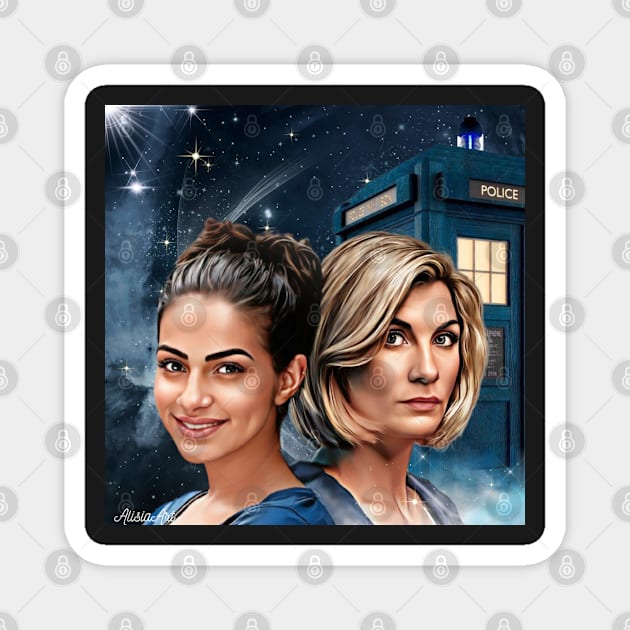 13th doctor thasmin space traveles Magnet by AlisiaArt