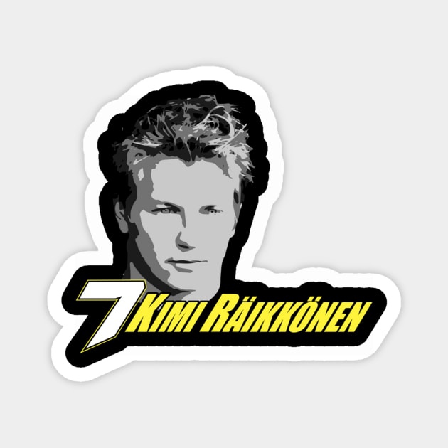 Kimi Raikkonen 7 Face Magnet by Summersg Randyx