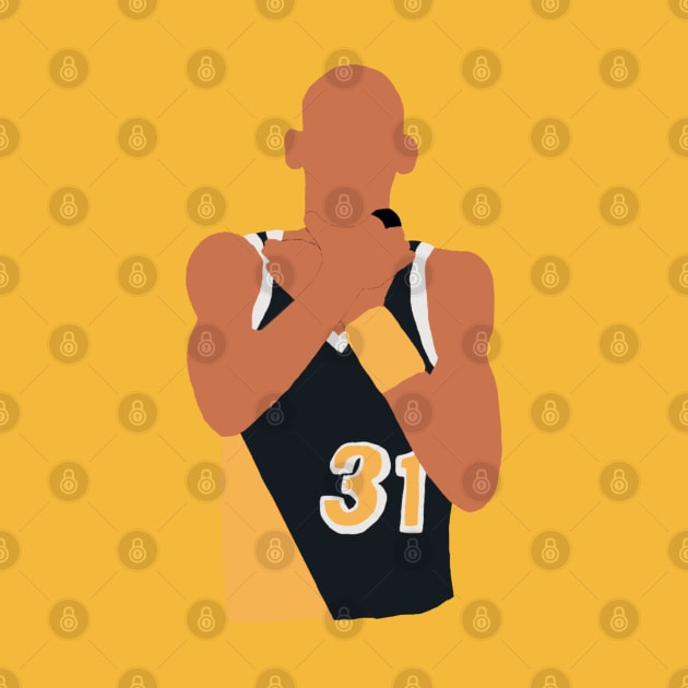 Reggie Miller Choke Sign by rattraptees