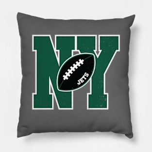 Big Bold New York Jets Monogram Pillow