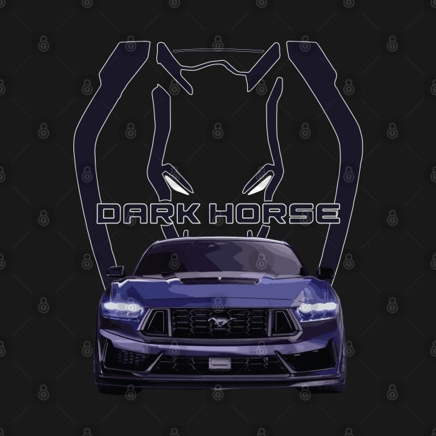 BLUE EMBER dark horse Mustang GT 5.0L V8 coyote engine Performance Car s650 by cowtown_cowboy