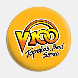 V100 - Topeka's Best Stereo 80s Pin