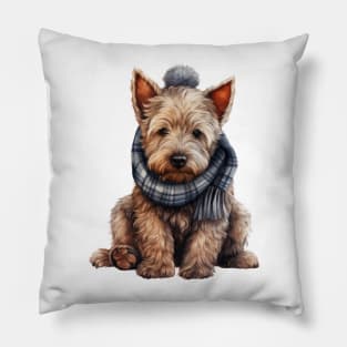 Winter Scottish Terrier Dog Pillow