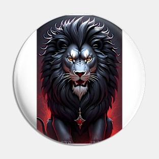 Evil gothic lion Pin