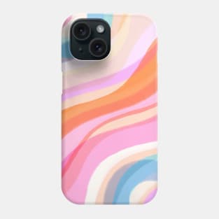 Boho Colorful Abstract Wavy Pattern Phone Case