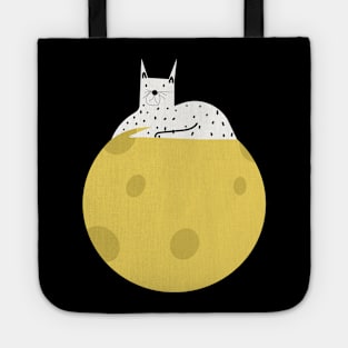 Dog in moon Tote