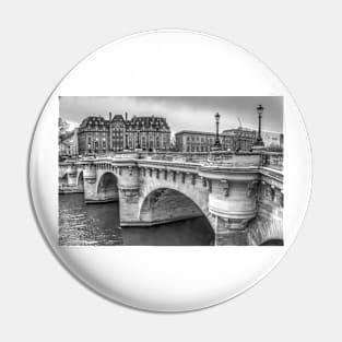 Pont Neuf in Black & White Pin