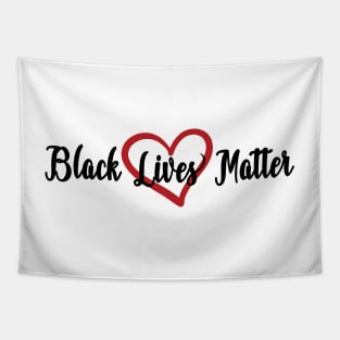 Black Lives Matter Justice Anti Racism Support Design - blk Tapestry