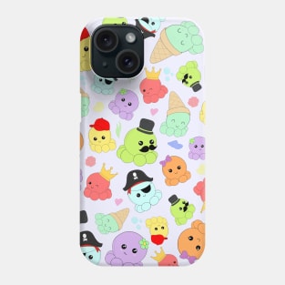 Chibi Octopuses Pattern Phone Case