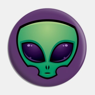 Alien Head Icon Pin