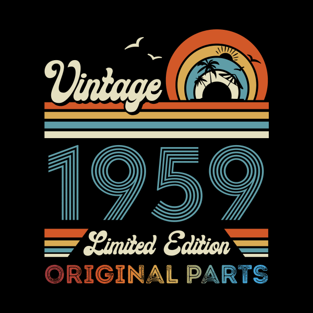 Vintage 1959 65th Birthday Gift For Men Women From Son Daughter.png by Davito Pinebu 