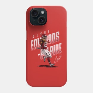 Clyde Edwards-Helaire Kansas City Slanted Outline Phone Case