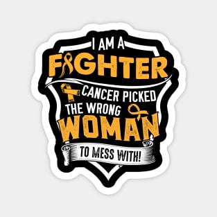 I Am a Fighter- Appendix Cancer Awareness Support Ribbon Magnet