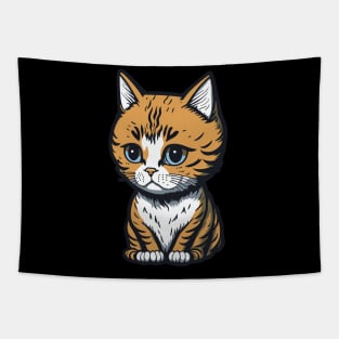 Cool Feline in Shades: Whiskered Purrfection for Cat Miaw Lovers Tapestry
