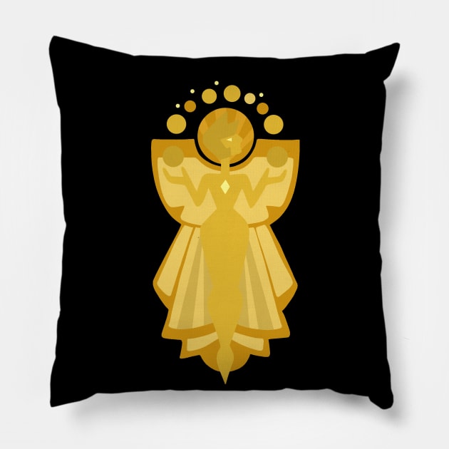 Diamond Authority - Yellow Diamond Pillow by valentinahramov