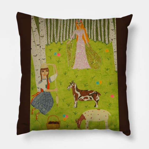 Wood Maiden Pillow by DebiCady