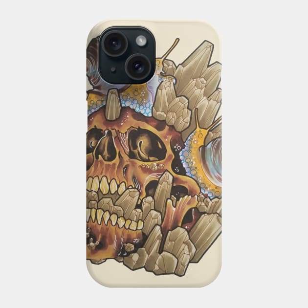 Brown Crystal Skull Phone Case by NinjaSquirell