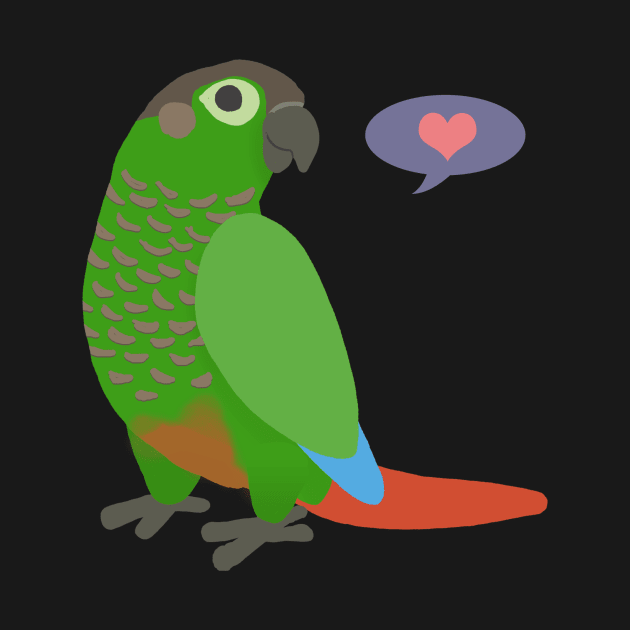 Green Cheek Conure by Psitta