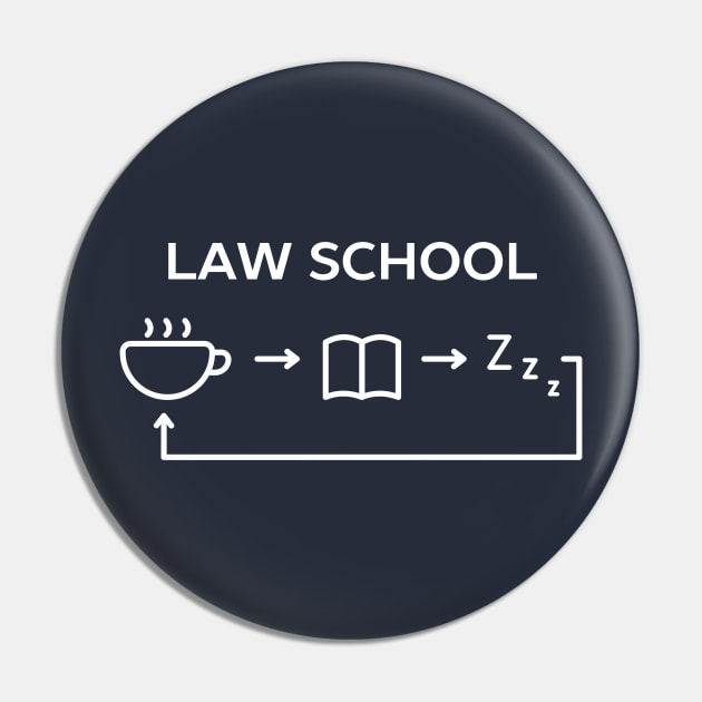 Law School Humor T-Shirt Pin by happinessinatee