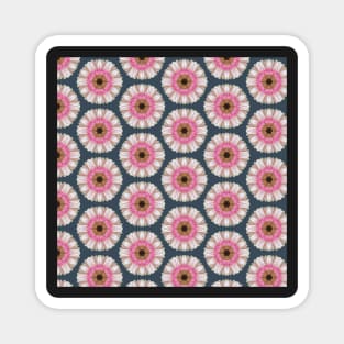 Pink gerbera on navy Magnet