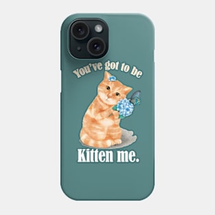 You've Got To Be Kitten Me- Funny Cat Pun- Cat lovers Gift Phone Case