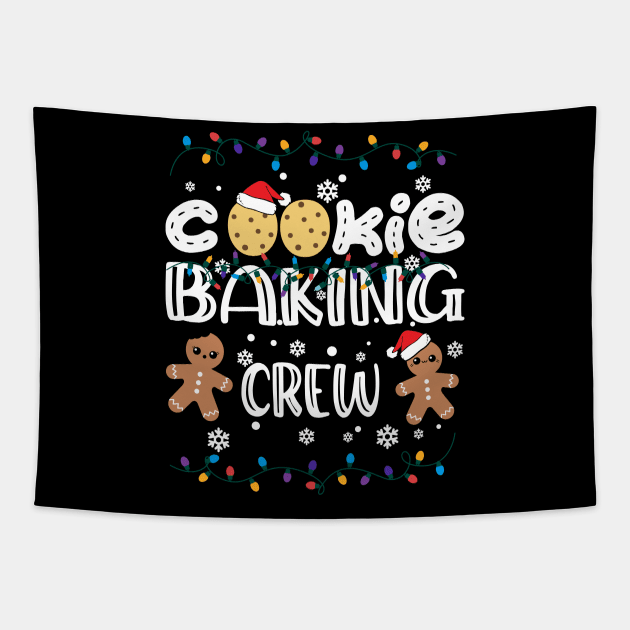 Christmas Lights Christmas Cookie Baking Crew Tapestry by jodotodesign