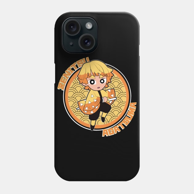 DEMON SLAYER (KIMETSU NO YAIBA): ZENITSU CIRCLE Phone Case by FunGangStore