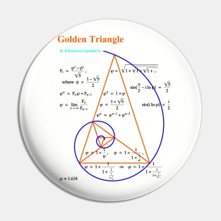 Golden Triangle & Fibonacci Numbers Pin