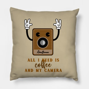 All I need is coffee and my camera Pillow