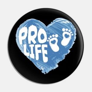 Pro Life - Blue Heart Pin