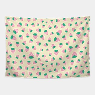 Pink Strawberry Pattern Tapestry