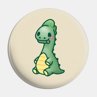 Cute Green Sauropod Dinosaur Pin