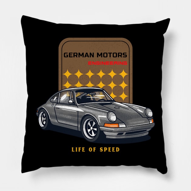 GERMAN ENGINEERING Pillow by JLXTEEUP