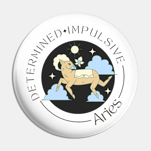 Aries Zodiac Sign Pin