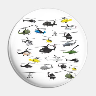 Multiple Helicopters Pin