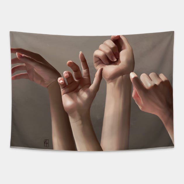 Reaching Out Tapestry by Aristokati