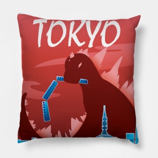 Tokyo Travel Poster Pillow