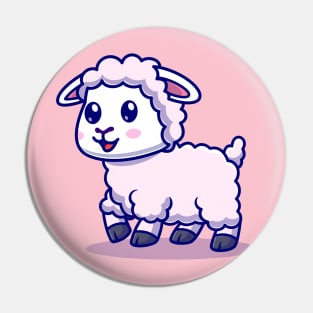 Cute Baby Sheep Walking Cartoon Pin