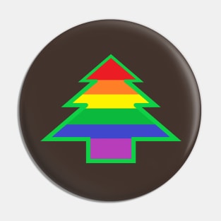 Homosexual/Homoromantic/Gay/Rainbow Pride: Christmas Tree Pin