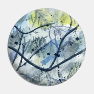 Abstract Trees Watercolor Painting Pin