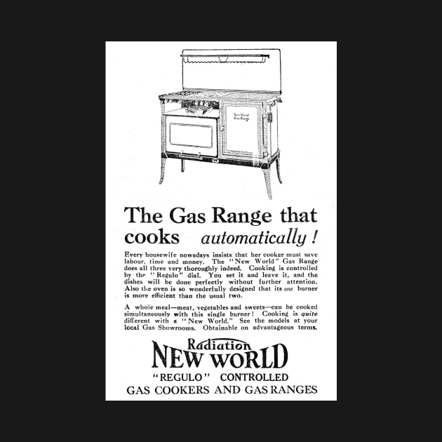 Radiation Ltd. - New World Gas Cookers and Ranges - 1929 Vintage Advert by BASlade93