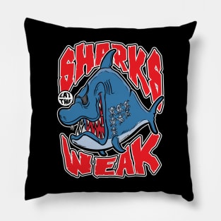 Pirate Sharks Eat The Weak Pillow