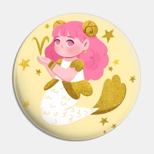 Aries Mermaid Pin