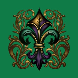 Fleur de Lis - Floral Mardi Gras T-Shirt