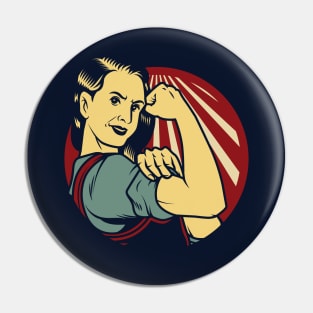 Strong Woman Propaganda Pin