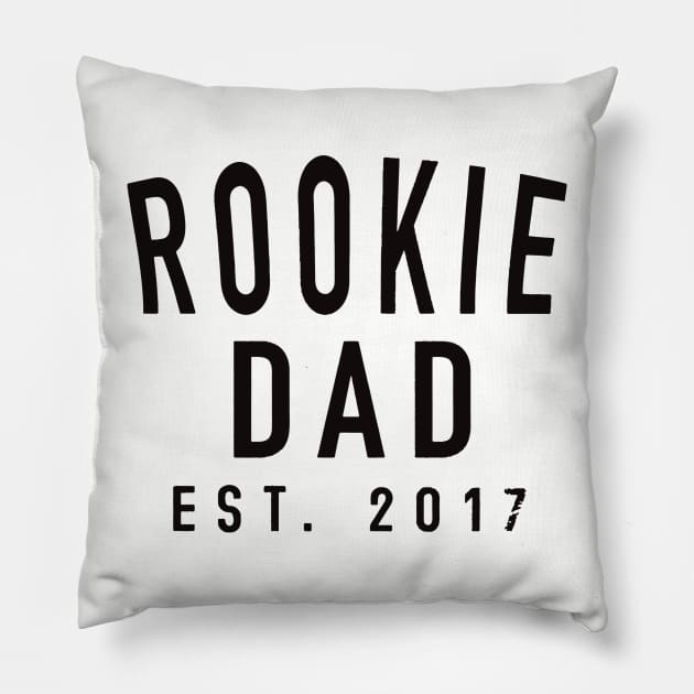 Rookie Dad Est 2017 Logo Funny Pillow by widapermata95