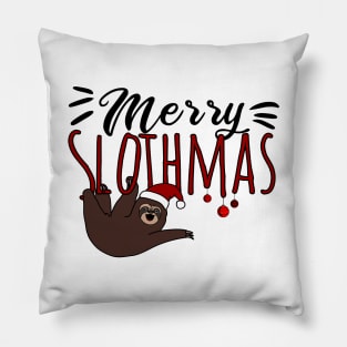 Merry Slothmas Pillow