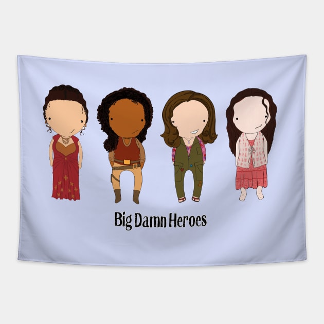 Big Damn Heroes Tapestry by Jen Talley Design